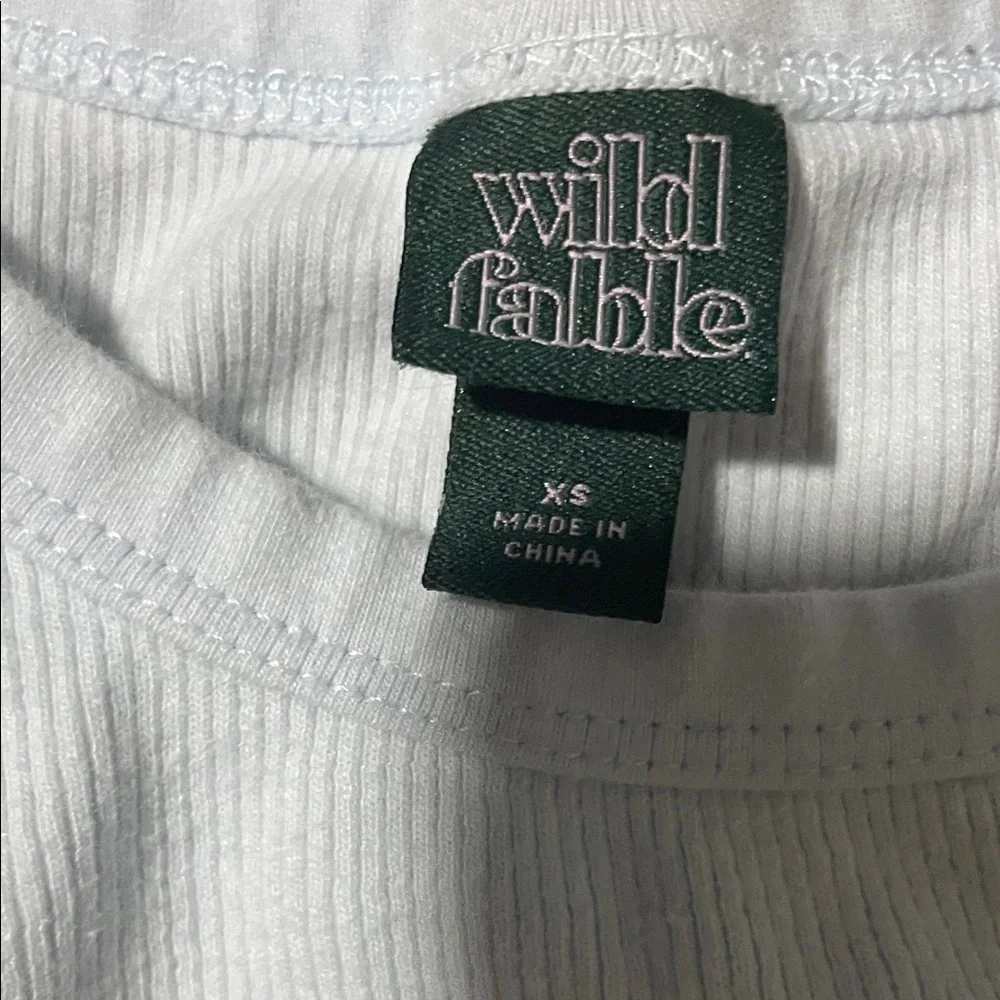 Wild Fable White Tank Top with Pink Graphic - Picture 2 of 2
